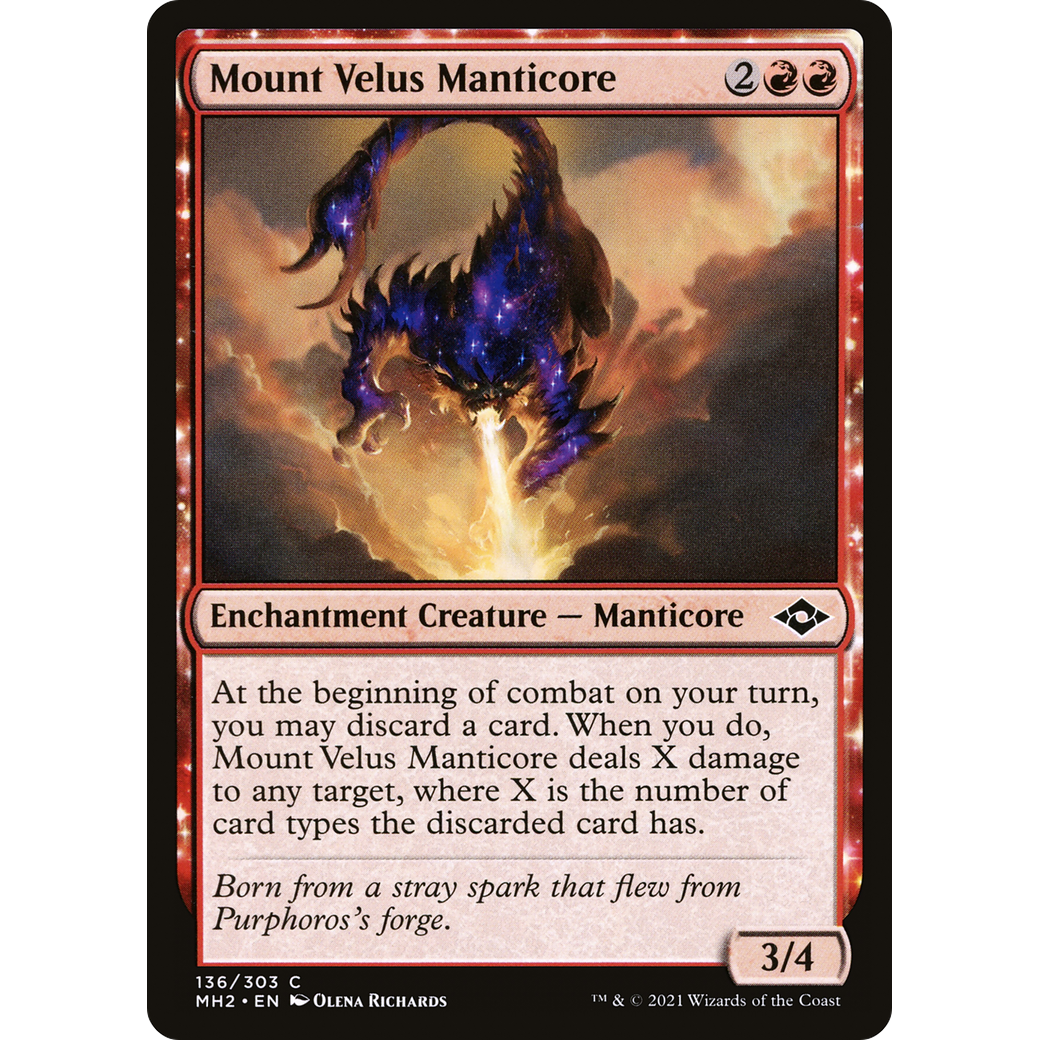 Mount Velus Manticore (MH2-136) - Modern Horizons 2: (enchantment)