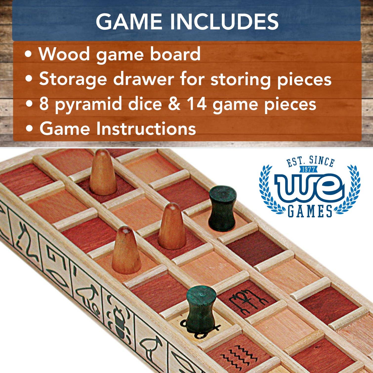 Wood Senet Game - An Ancient Egyptian Board Game