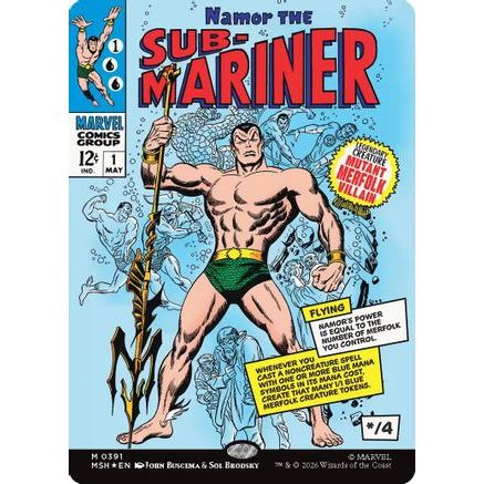 Namor The Sub-Mariner (Borderless) (MSH-391) - Marvel Super Heroes Foil
