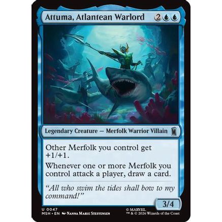 Attuma, Atlantean Warlord (MSH-047) - Marvel Super Heroes Foil