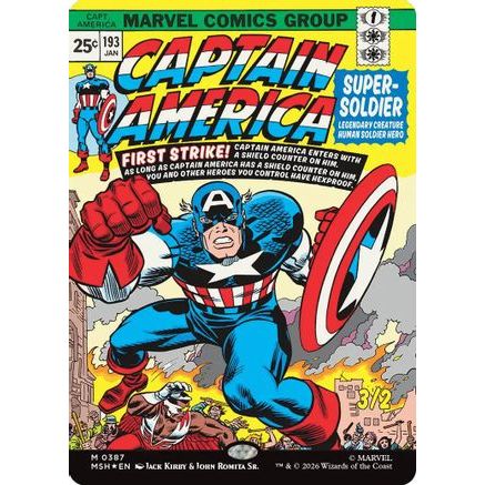 Captain America, Super-Soldier (Borderless) (MSH-387) - Marvel Super Heroes Foil