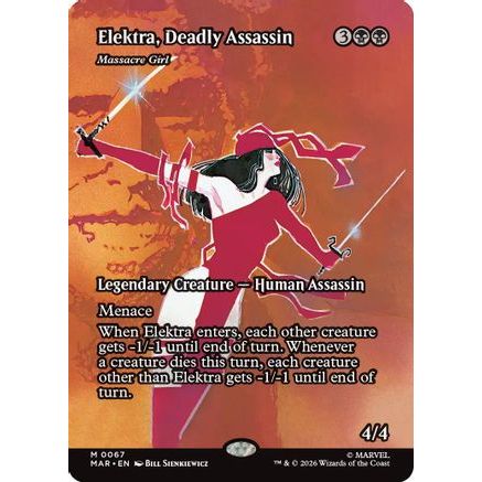 Elektra, Deadly Assassin - Massacre Girl (Borderless) (MAR-067) - Marvel Universe Eternal-Legal Foil