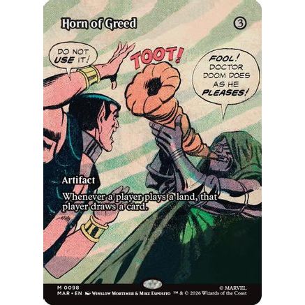 Horn of Greed (Borderless) (MAR-098) - Marvel Universe Eternal-Legal