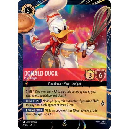 Donald Duck - Pie Slinger (2) - Disney Lorcana Promo Cards Holofoil