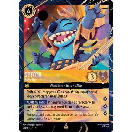 Stitch - Rock Star (3) - Disney Lorcana Promo Cards Holofoil