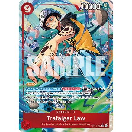 Trafalgar Law - OP14-009 (Alternate Art) (OP14-009) - The Azure Sea's Seven Foil