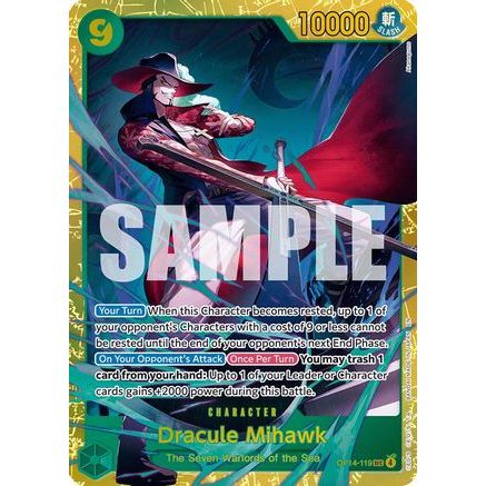 Dracule Mihawk - OP14-119 (OP14-119) - The Azure Sea's Seven Foil