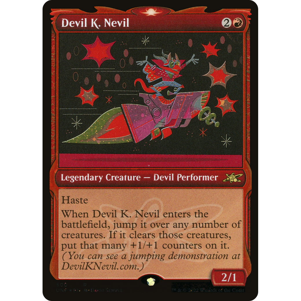 Devil K. Nevil (Showcase) (Galaxy Foil) (UNF-500) - Unfinity: (Showcase) Foil