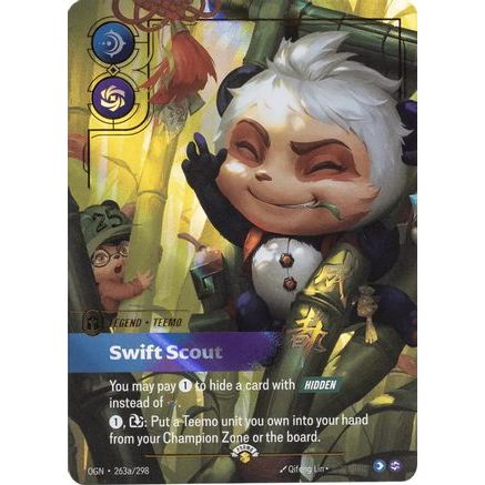 Teemo - Swift Scout (Alternate Art) (263a/298) - Riftbound Promotional Cards Foil