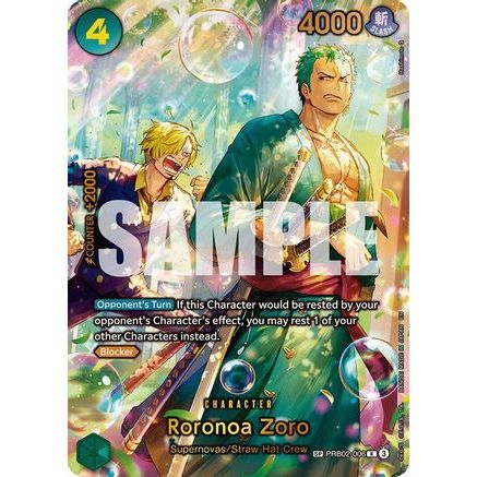 Roronoa Zoro - PRB02-006 (SP) (PRB02-006) - The Azure Sea's Seven Foil