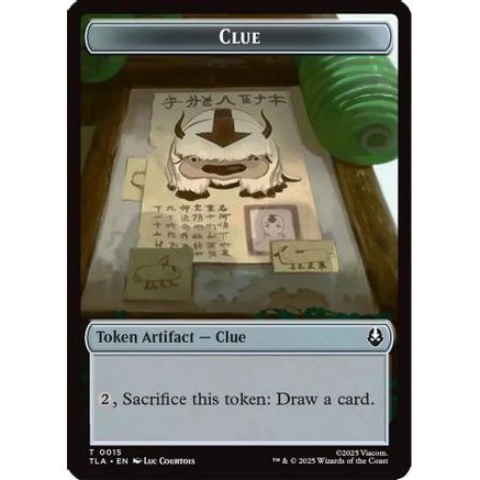 Clue (0015) // Spirit (0003) Double-Sided Token (TLA-15 // 3) - Avatar: The Last Airbender Foil