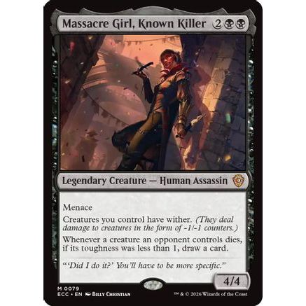 Massacre Girl, Known Killer (ECC-079) - Commander: Lorwyn Eclipsed