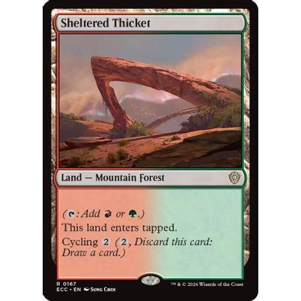 Sheltered Thicket (ECC-167) - Commander: Lorwyn Eclipsed