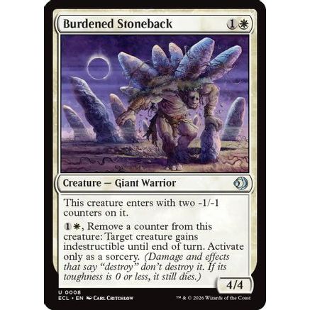 Burdened Stoneback (ECL-008) - Lorwyn Eclipsed