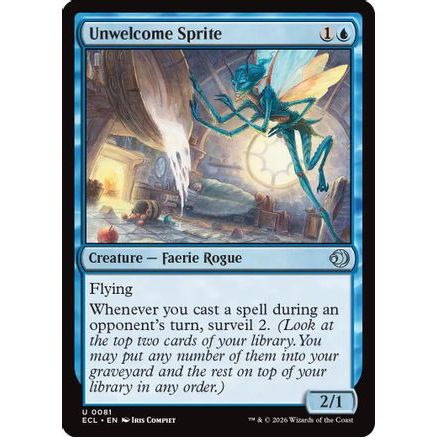 Unwelcome Sprite (ECL-081) - Lorwyn Eclipsed Foil