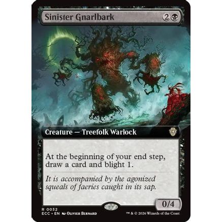 Sinister Gnarlbark (Extended Art) (ECC-032) - Commander: Lorwyn Eclipsed