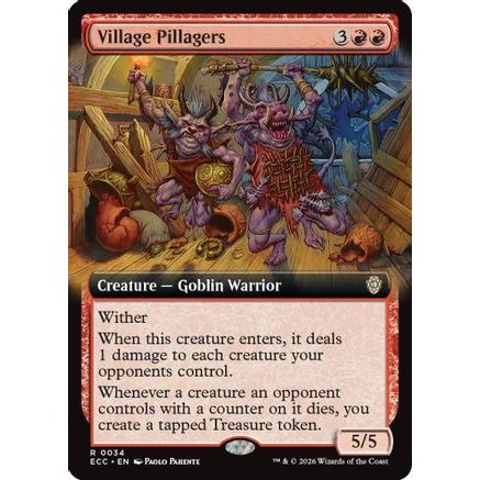 Village Pillagers (Extended Art) (ECC-034) - Commander: Lorwyn Eclipsed
