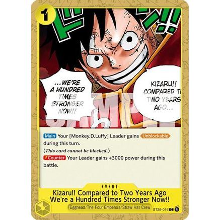 Kizaru!! Compared to Two Years Ago We're a Hundred Times Stronger Now!! (ST29-016) - Starter Deck 29: Egghead