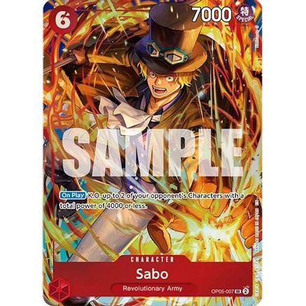 Sabo (Illustration Box Vol.5) (OP05-007) - One Piece Promotion Cards Foil