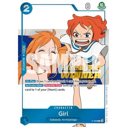 Girl (OP14 Release Event Winner) (P-096) - One Piece Promotion Cards Foil