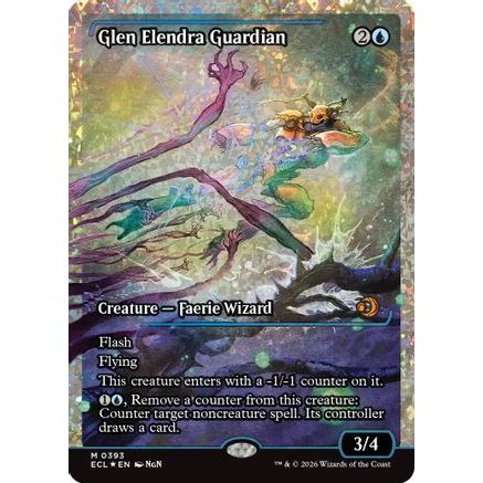 Glen Elendra Guardian (0393) (Showcase) (Fracture Foil) (ECL-393) - Lorwyn Eclipsed Foil