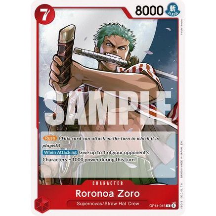 Roronoa Zoro - OP14-015 (OP14-015) - The Azure Sea's Seven Foil