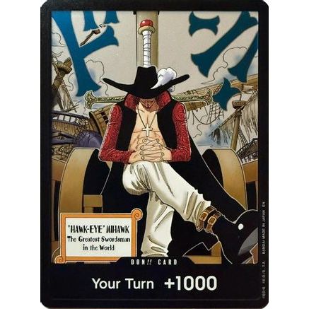 DON!! Card (Dracule Mihawk) - The Azure Sea's Seven Foil