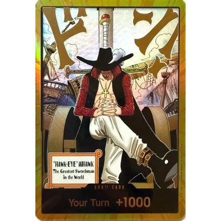 DON!! Card (Dracule Mihawk) (Gold) - The Azure Sea's Seven Foil