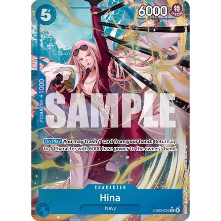 Hina (Alternate Art) (EB03-025) - Extra Booster: One Piece Heroines Edition Foil
