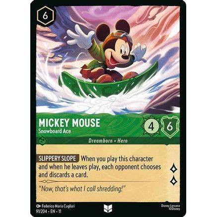 Mickey Mouse - Snowboard Ace (91/204) - Winterspell
