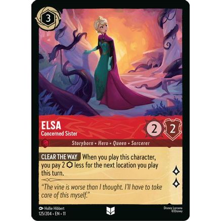 Elsa - Concerned Sister (125/204) - Winterspell Cold Foil