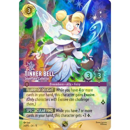 Tinker Bell - Snowflake Collector (Store Championship) (34) - Disney Lorcana Promo Cards Holofoil
