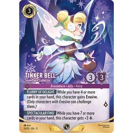 Tinker Bell - Snowflake Collector (Store Championship Participant) (33) - Disney Lorcana Promo Cards