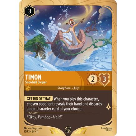 Timon - Snowball Swiper (32) - Disney Lorcana Promo Cards Holofoil