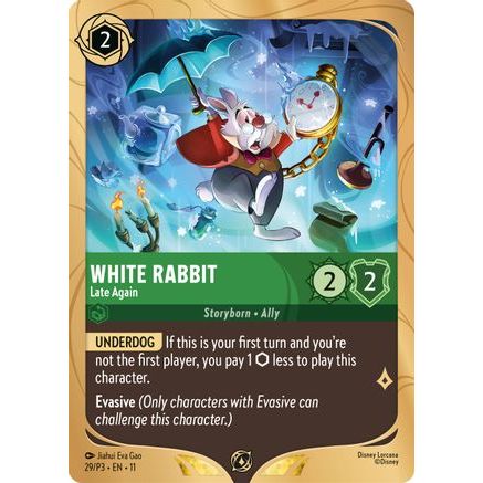 White Rabbit - Late Again (29) - Disney Lorcana Promo Cards Holofoil