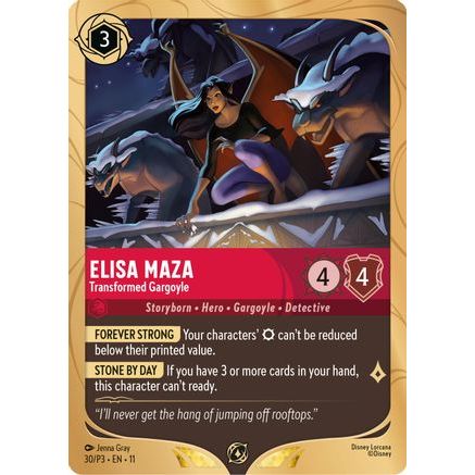 Elisa Maza - Transformed Gargoyle (30) - Disney Lorcana Promo Cards Holofoil