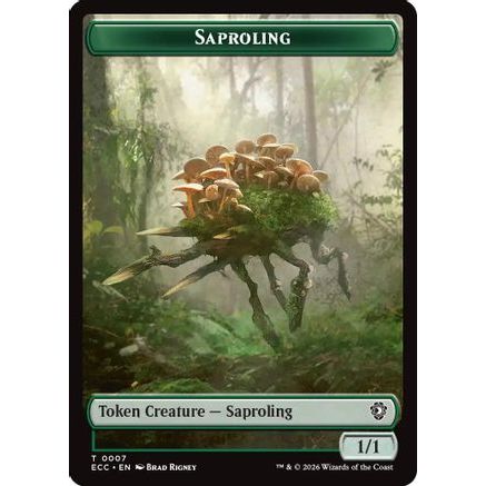 Saproling // Scarecrow Double-Sided Token (ECC-7 // 11) - Commander: Lorwyn Eclipsed Foil