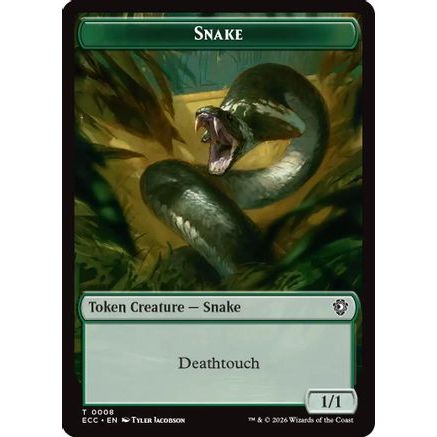 Snake // Scarecrow Double-Sided Token (ECC-8 // 11) - Commander: Lorwyn Eclipsed