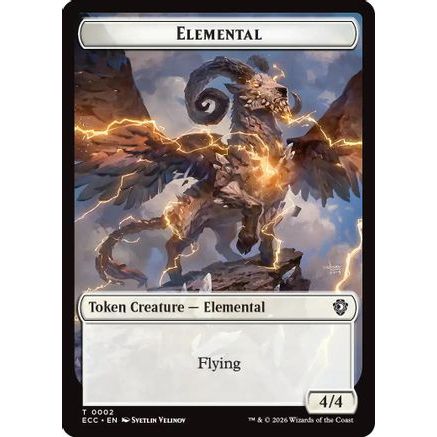 Elemental (0002) // Elemental (0009) Double-Sided Token (ECC-2 // 9) - Commander: Lorwyn Eclipsed Foil