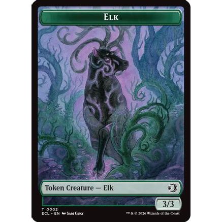 Elk // Mutavault Double-Sided Token (ECL-2 // 11) - Lorwyn Eclipsed Foil