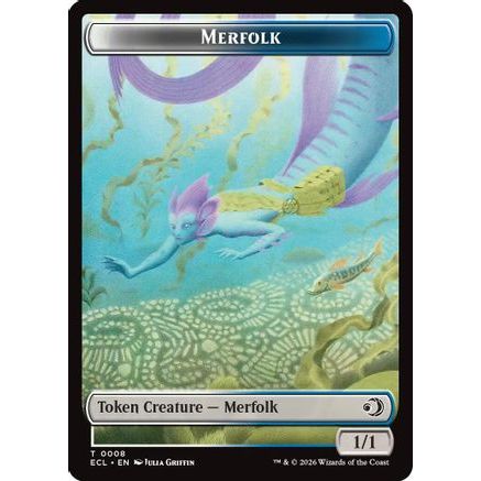 Merfolk // Worm Double-Sided Token (ECL-8 // 9) - Lorwyn Eclipsed