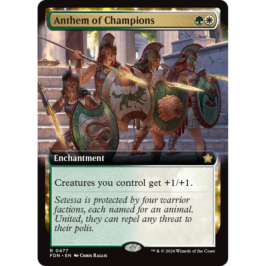 Anthem of Champions (FDN-477) - Foundations: (Extended Art) Foil