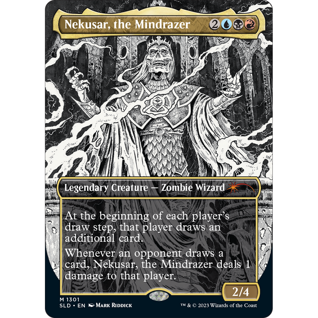 Nekusar, the Mindrazer (SLD-1301) - Secret Lair Drop (Borderless) Foil