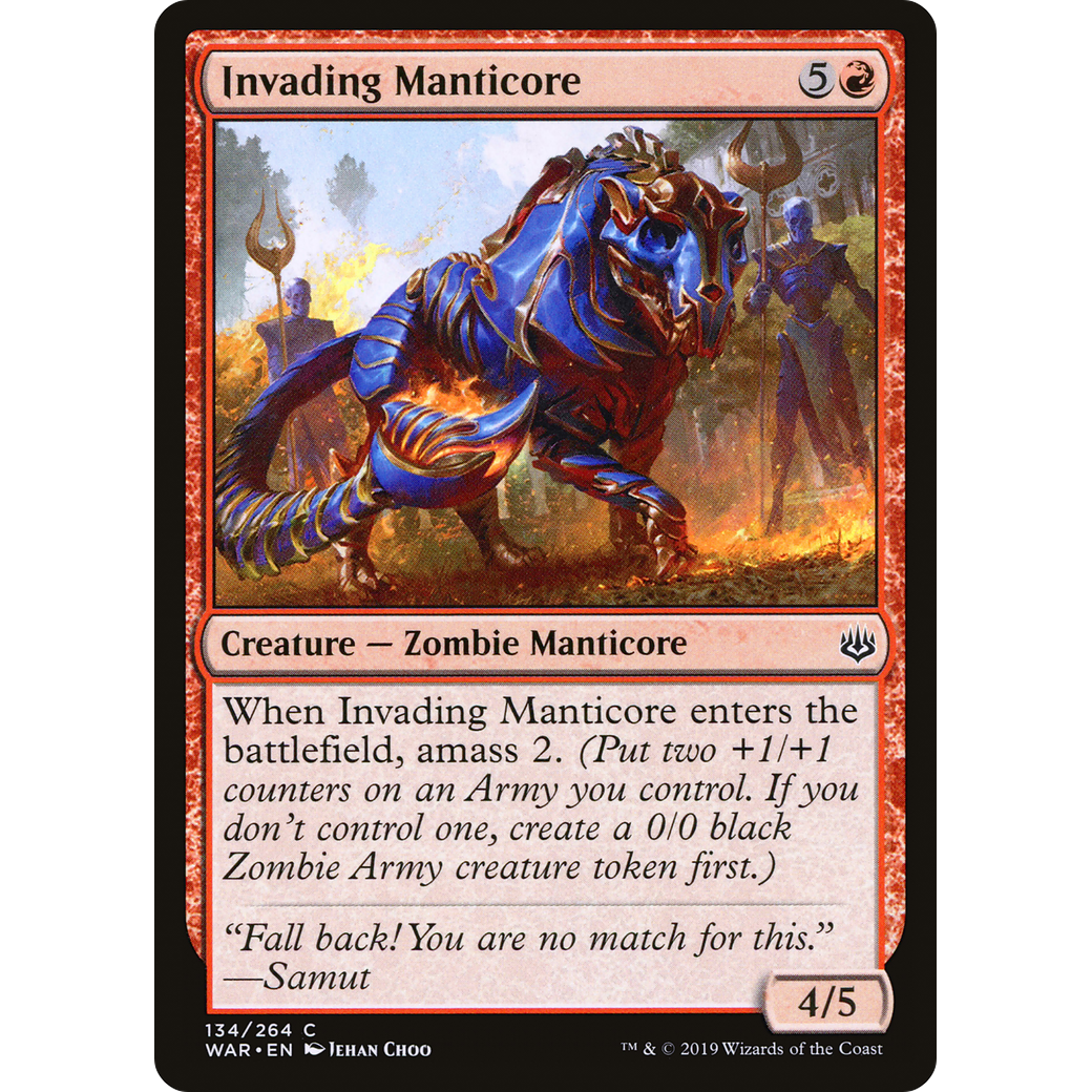 Invading Manticore (WAR-134) - War of the Spark Foil