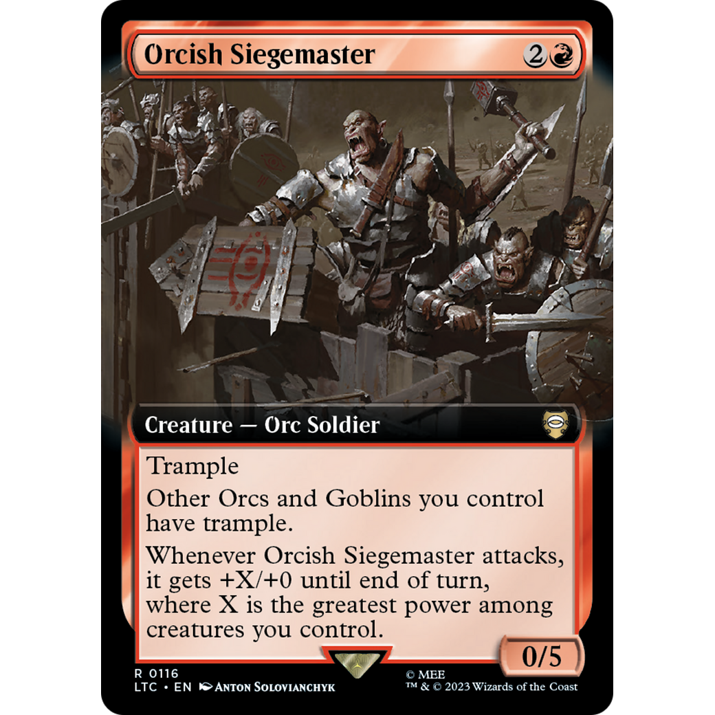 Orcish Siegemaster (Extended Art) (LTC-116) - Tales of Middle-earth Commander: (Extended Art) Foil