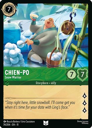 Chien-Po  - Snow Warrior (74/204) - Winterspell Cold Foil