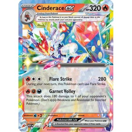 Cinderace ex 38 - ME Ascended Heroes Holofoil