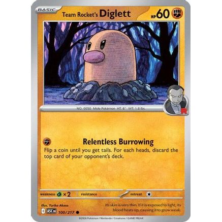 Team Rocket's Diglett 100 - ME Ascended Heroes