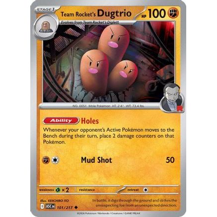 Team Rocket's Dugtrio - 101/217 101 - ME Ascended Heroes