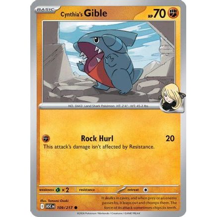 Cynthia's Gible 109 - ME Ascended Heroes
